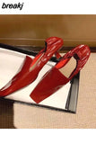 Square Toe High Heels Pumps Women Autumn Shoes Party Dress 2023 Spring Footwear Retro Female Work Pumps Zapatillas