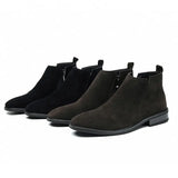 Breakj 2023 New Youth Pointed Head Big Head Help Low Tube Anti-Villy Skin Thick Bottom Fashion Men's Martin Boots