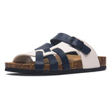 2023 New Fashion Summer Cork Slipper Women Casual Beach Non-slip Outside Cut-outs Slip on Slides