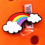 1pcs Rainbow Unicorn PVC Shoe Charms Decorations Pins Butterfly Ice Cream Designer Shoes Buckle Accessories Croc