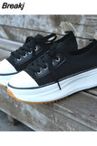 2023 Women's Sports Shoes Medium Heel Platform Casual Women Fashion Sneakers Spring Lace-up Outdoor White Walking