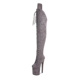 Peep Toe Boots Pole Dance Boots Stripper High Heels Women Sexy Show Shoes Party Club 20 CM Heels Platform ZIP Lace-Up