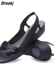Women 8 Jelly Sandals Home Non-slip Summer Hole Shoes Female Flat Slippers Plastic Female Girls Waterproof EVA Garden