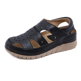 and the United States single shoes car wedges lightsome hollow out cool mom fall big