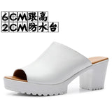Breakj Mouth High And Fitting Room Slippers Summer Wearing Rough And Waterproof Table Comfortable Cool Slippers Large Size 40-43