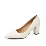 Heels Women 2023 New Korean Style Pointed Shallow Mouth Thick Heel Fashion Shoes Sapatos De