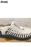 Men Sandal 2023 New Summer Weave Breathable Sandals Fashion Soft Flat Outdoor Beach Vacation Light Casual