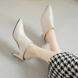 Spring Summer Women Designer Shoes Pointed Toe Mules Slippers Ladies Luxury Brand High Heel
