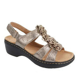 Breakj Summer Sandals New Hollow Slope And Fish Mouth Flowers Leisure Comfortable Sandals Women Large
