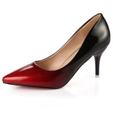 color Pointed Toe Shallow 10CM High heels pumps women shoes2019 Office Mixed Colors Thin Heels Rubber sole ladies