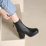 Women's Boots Fashion Chelsea Boots Back Zipper Autumn High-heeled Women Shoes Hot Selling Designer Big Size 43 Ankle