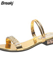 2023 Summer Women Sandals Bling Pumps Shoes Comfort Ladies Woman Gold Silver High Heels Female Footwear Slip On