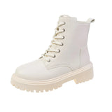 Breakj Boots Women's Shoes 2023 New High Top Casual Platform Ankle Boots Square Root Belt With Velvet Motorcycle