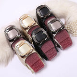size 41 Women Soft leather Flats Fashion Woman Loafers Square Toe Buckle Ballerina Casual single Shoes Women Zapatos