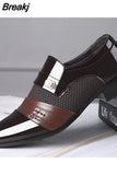 Men Slip on Men Dress Oxfords Fashion Business Dress Men Shoes 2023 New Classic Leather Men'S Suits Shoes Man