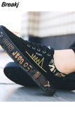 Spring Autumn New Men's Flat Shoes Fashion Men's Comfortable Breathable Canvas Shoes Men's Lace Casual