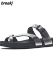 2023 New Outside Cork Slipper Flip Flops Summer Women Mixed Color Casual Beach Non-slip Slides