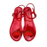 Women Slippers Transparent PVC Fruit Decoration Sandals For Ladies Summer Outdoor Buckle Strap Beach Shoes Female Fashion