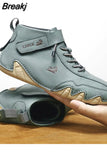Men Casual Sneaker Leather Shoes Free Shipping Luxury Brand Sports Shoes Lace-up Ankle Boots Waterproof Winter Motorcycle