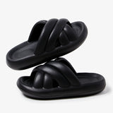 Soft Sole Pillow Slides for Women Summer 2023 Fashion Thick Platform Cloud Slippers Woman Flat Non Slip Flip Flops