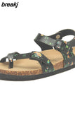 Fashion Outside Cork Sandals 2023 New Women Casual Summer Beach Gladiator Non-slip Buckle Strap