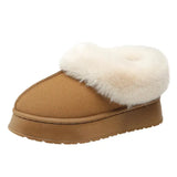 Faux Fur Winter Boots for Women 2023 Non Slip Plush Snow Boots Woman Thick Bottom Warm Cotton Shoes Platform Botas
