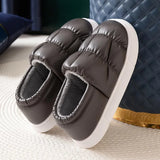 Non-Slip Home Slippers Winter Warm Women Indoor Cotton Men Non-slips Ladies Soft Slippers Memory Foam Couples