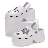 Thick Bottom Clogs Sandals Women Summer 2024 Hollow Out Chunky Platform Slippers Woman Non Slip Massage Beach Slides