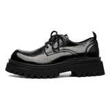 Breakj 2024 New Platform Derby Shoes Bright Face British Harbor Wind Leather Shoes Casual Shoes Niche Tide Premium
