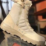Men Boots Winter Outdoor Leather Military Boots Breathable Army Combat Boots Plus Size Desert Boots Hiking Shoes