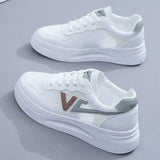 Vulcanized shoes sneakers women shoes solid color ladies flat shoes 2022 mesh women's sports comfortable breathable white