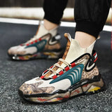 Men Sneakers 2023 Breathable Non-Slip Popcorn Men Platform Casual Sneakers Male Outdoor Tennis Fashion Sport