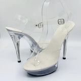 Breakj Hot Style Sexy Super High Heels 13CM Thin Heel Waterproof Platform Sandal Slippers Transparent Crystal Shoes Wedding Shoes
