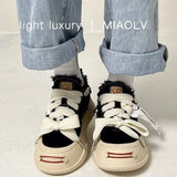 Spring and Autumn Canvas Shoes Women's High-top Thick-soled Sneakers Lace Up All-match Casual Canvas Shoes