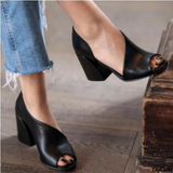 New High-Heeled Shoes women Summer wedge women's breathable fish mouth shoes side empty single shoes solid color