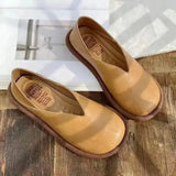 for Woman 2023 Flats Yellow Women's Summer Footwear Platform Normal Leather Casual Round Toe Flat Vacation Quick