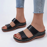 Summer Plus Size Platform Slippers Women 2022 Casual Open Toe Wedges Sandals Women Thick Sole Slides Zapatillas
