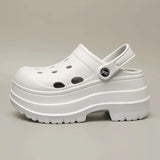 Summer Thick Bottom Clogs Garden Shoes Women Non Slip Waterproof Beach Pool Sandals Woman Eva Closed Toe Platform