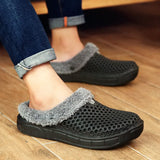 Men and Women Winter Slippers Fur Slippers Warm Fuzzy Plush Garden Clogs Mules Slippers Home Indoor Couple House Floor
