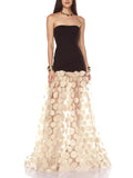 Design-Sense T-Mear Dress Woman 2025 Spring/Summer New Fashion Round Screen Splicing High-End Coloring