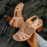 Breakj Summer New Women's High-Heeled Thick-Soled Sandals Large Size Fish Mouth Coarse Heel With Slope
