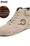 Men Boots Casual Leather Luxury High Top Sneakers Luxury Loafer Shoes for Men Motorcycle Ankle Boots 2023 New In