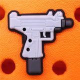 1pcs Gun Style Shoe Charms Revolver UZI Turtle PVC Shoe Accessories Decoration Fit Croc Jibz Party Kids Gifts