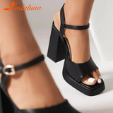 Platform Chunky Heels 2023 Summer Woman Sandals Great Quality Lady Office Sexy Party Woman Wedding Shoes