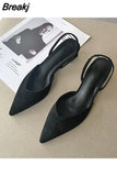 New Fashion All-match Temperament Women's Single Shoes Solid Color Square Heel Pointed Toe Toe Shoes Shoes for