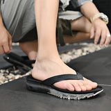 Hombre High-Quality Full Palm Air Cushion Slippers Designer Sandals Flip Flops Man Home Casual Shoes Luxury