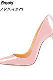 rose light pink elegant classic stiletto high heels shoes 12cm pumps pointde toe sexy wedding party QP066