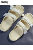 Men Slippers Trend Male Summer New Outdoor Beach Casual Soft Sole Sandals Fashion Women Indoor Home Couple Non-slip