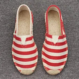 Size 35-45 Women Sewing Flax Shoes Slip on Loafers Casual Shoes Woman Espadrilles Hemp Canvas Flat