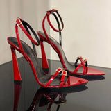 New Womens High Heel Sandals Summer Transparent Heels Luxury Rhinestone Strap Slingbacks Female Sexy Wedding